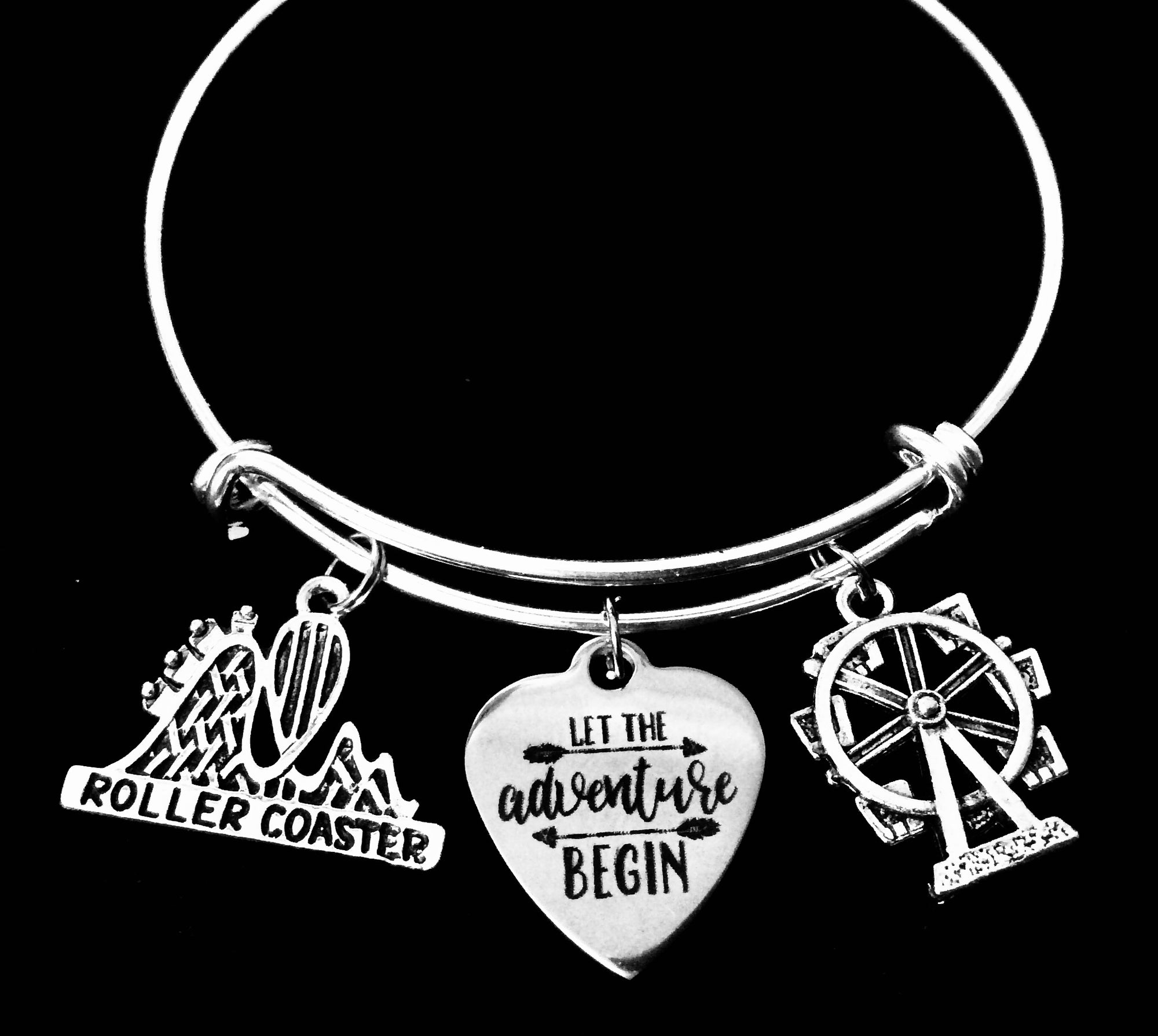 Roller Coaster Themed Jewelry Roller coaster Charm Bracelet Let The Adventure Begin