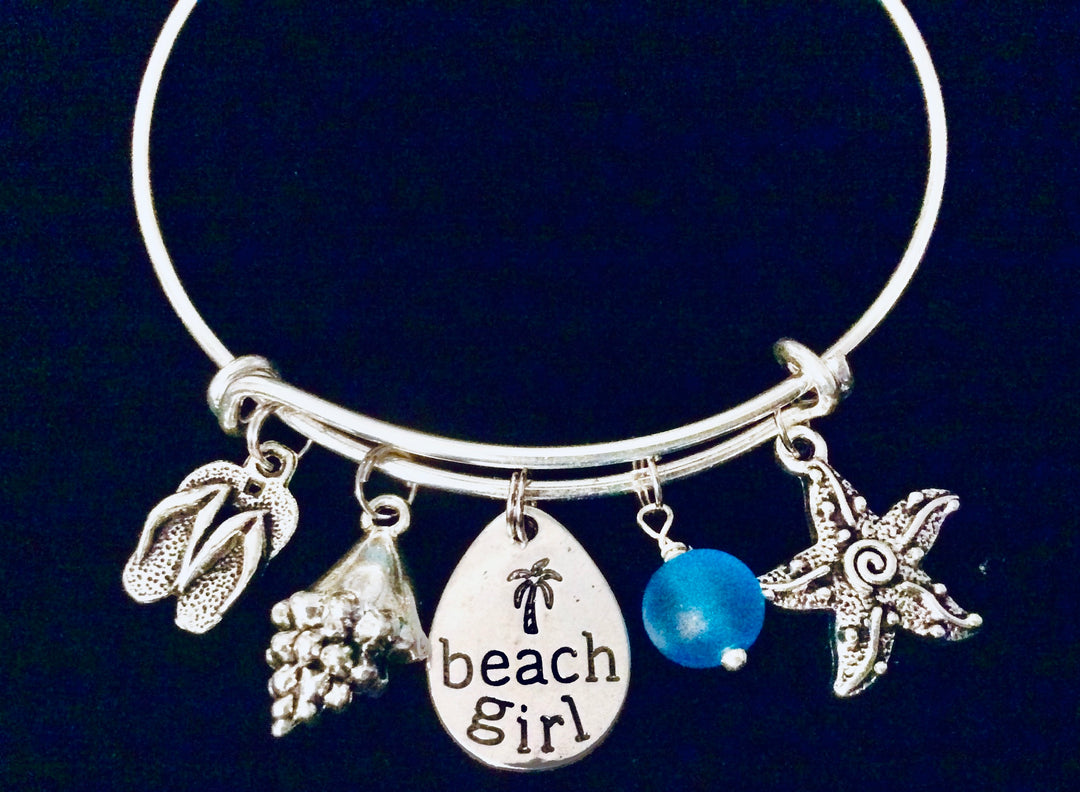 Beach Girl Jewelry Nautical Jewelry Beach Charm Bracelet 