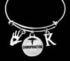 Chiropractor Jewelry Personalized Expandable Charm Bracelet Adjustable Silver Bangle One Size Fits All Gift