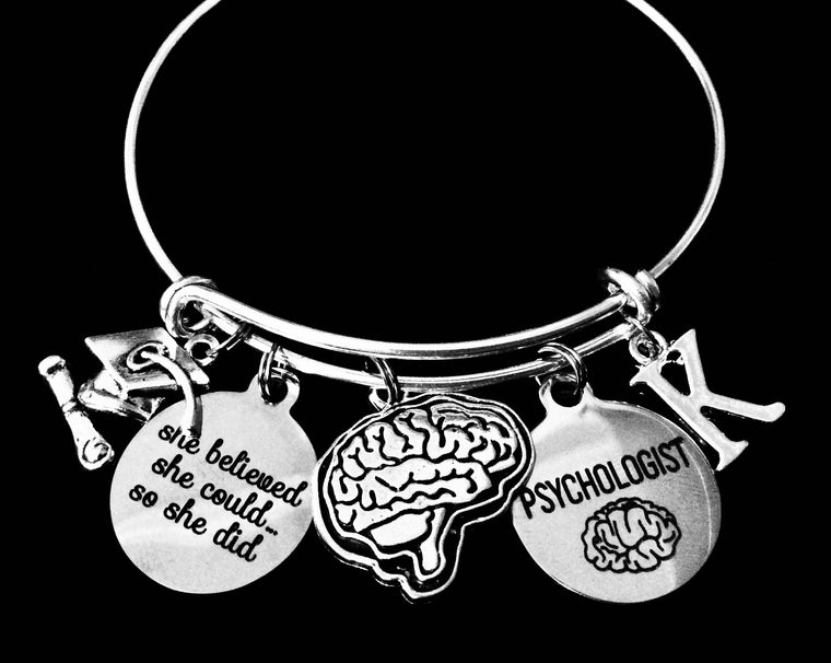Psychologist Graduation Charm Bracelet Gift for her graduation from Psychology 