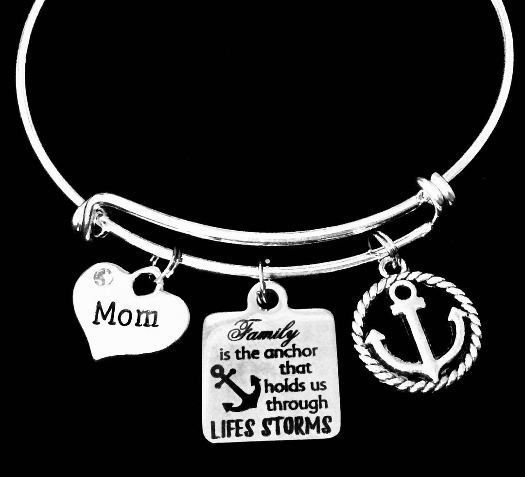 Charm Bracelet for Mom Family is the Anchor That Holds Us Through Life&