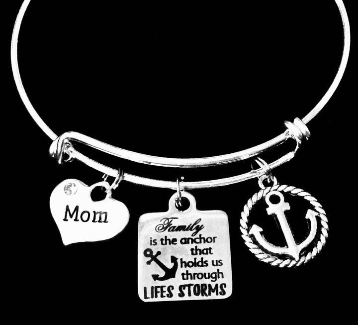 Charm Bracelet for Mom Family is the Anchor That Holds Us Through Life&