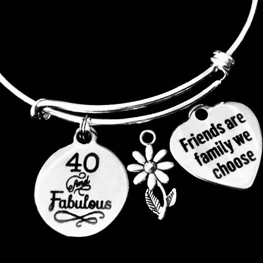 Friends are Family we choose Charm Bracelet for 40th Birthday Gift for her