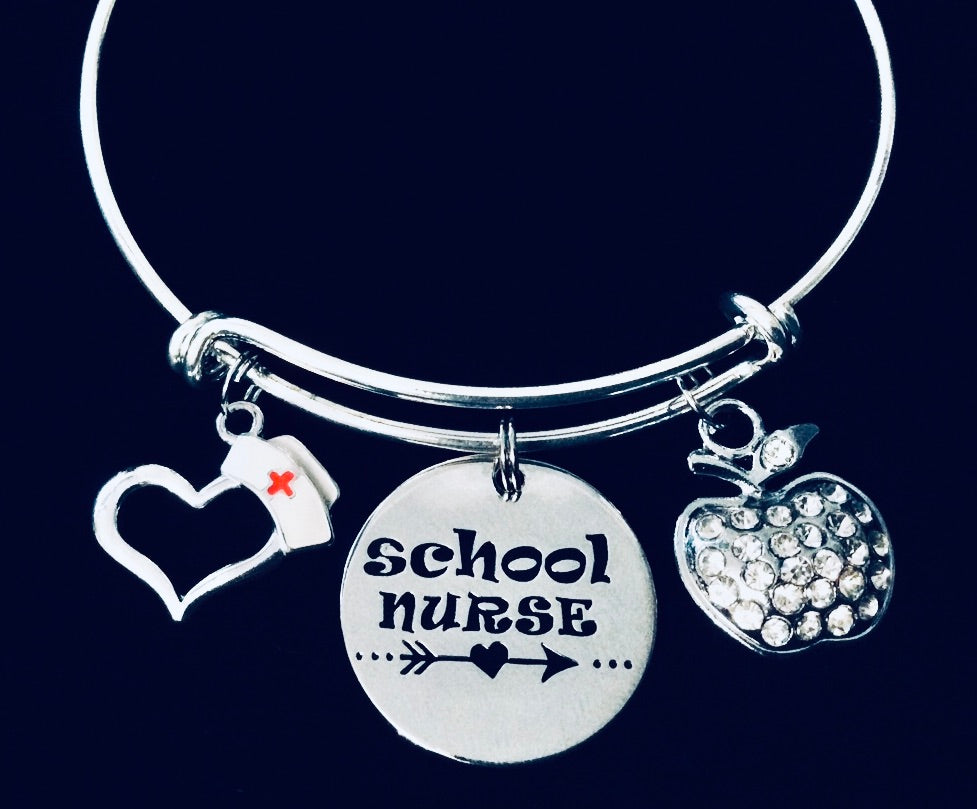Gifts for School Nurse Charm Bracelet School Nurse Jewelry 