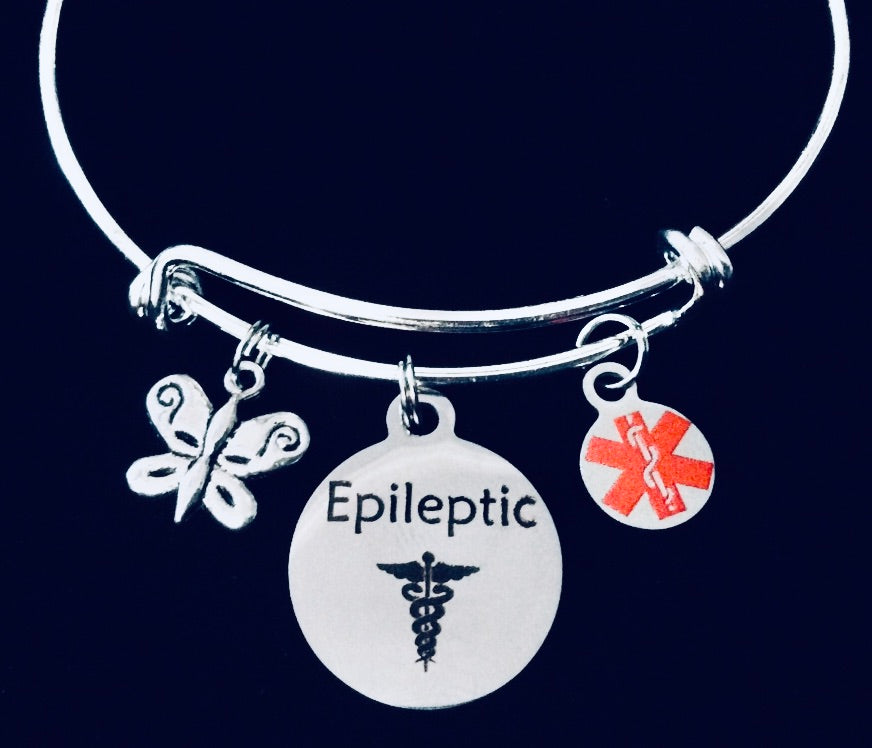 Epilepsy Medical Alert Bracelet for her Epileptic Bracelet for women teen kids