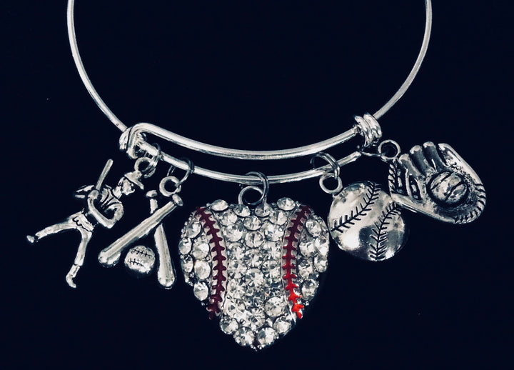 Baseball Charm Bracelet Baseball Jewelry gift for Baseball Mom Softball Coach Gift