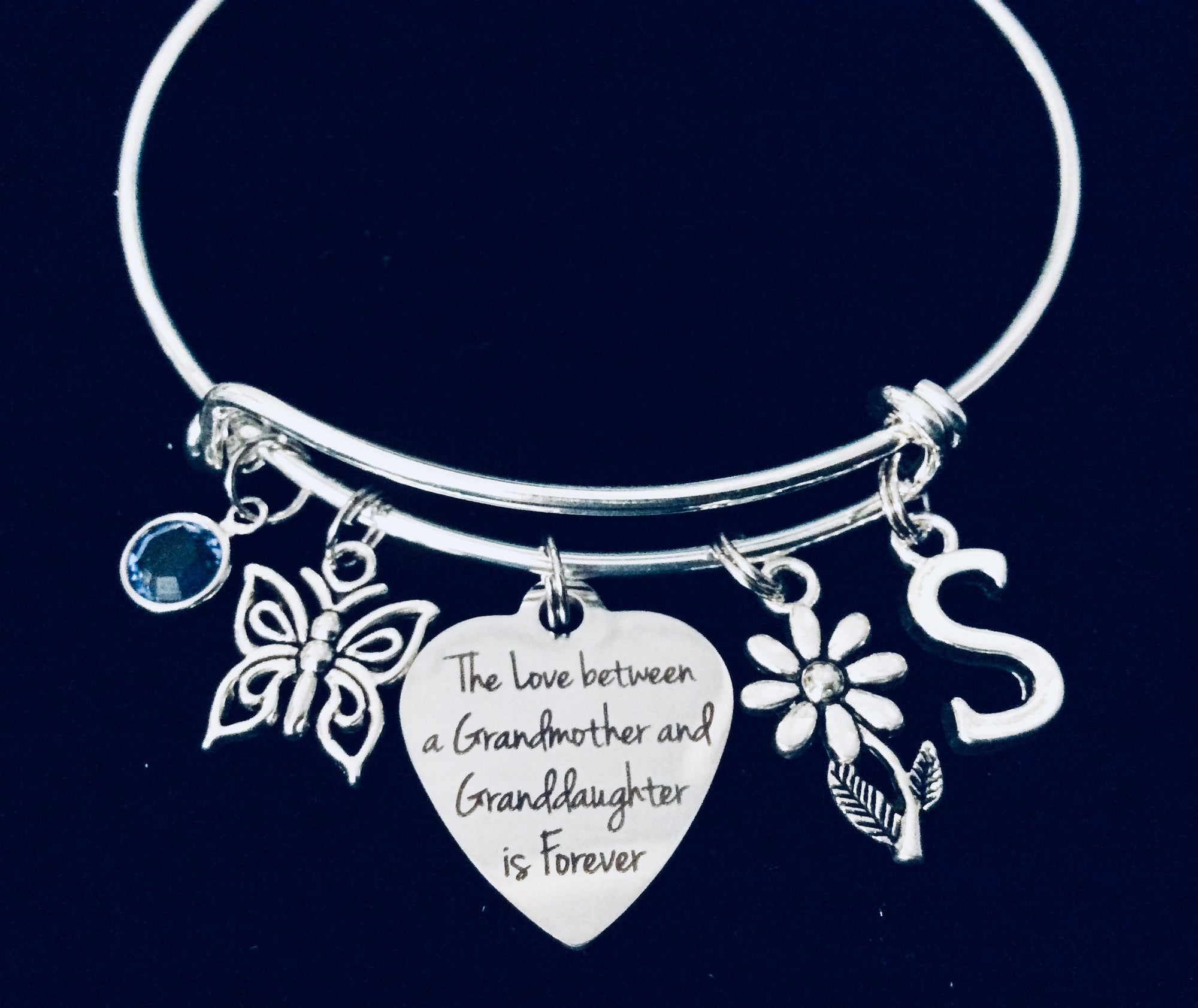 Gift for Granddaughter Charm Bracelet Personalized Gifts for Granddaughter Grandmother