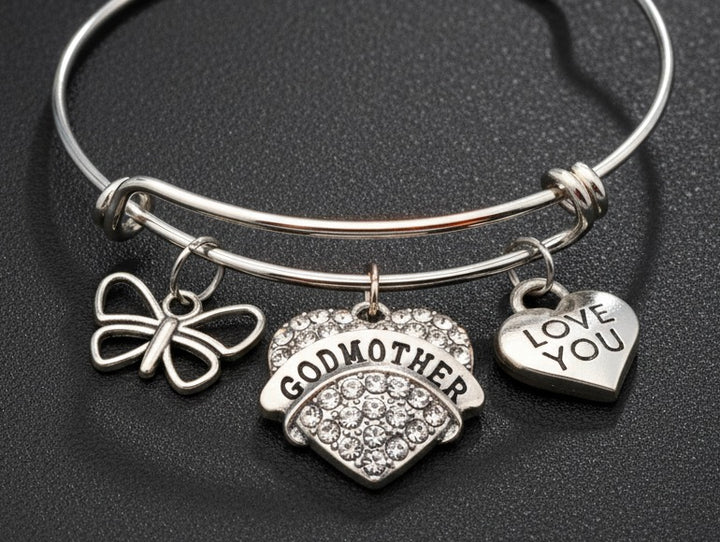 Silver bracelet with &