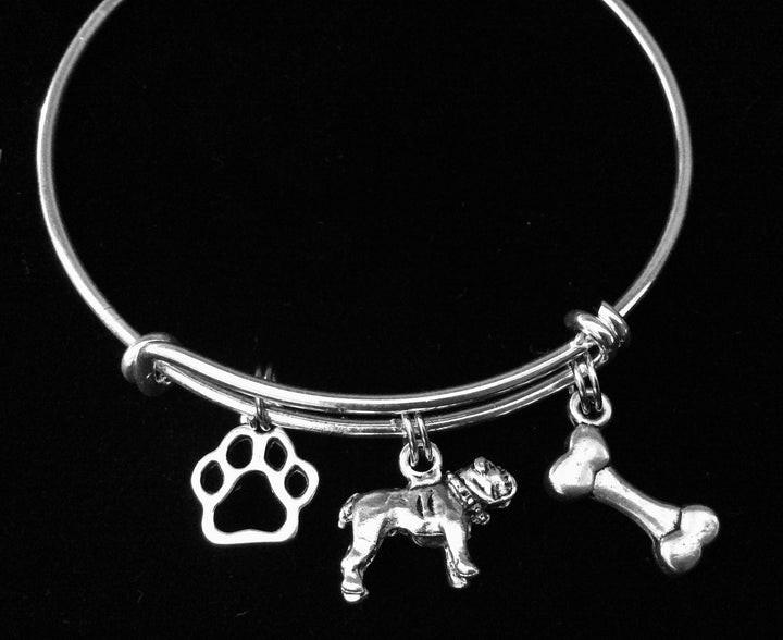 Bull Dog Charm Bracelet 