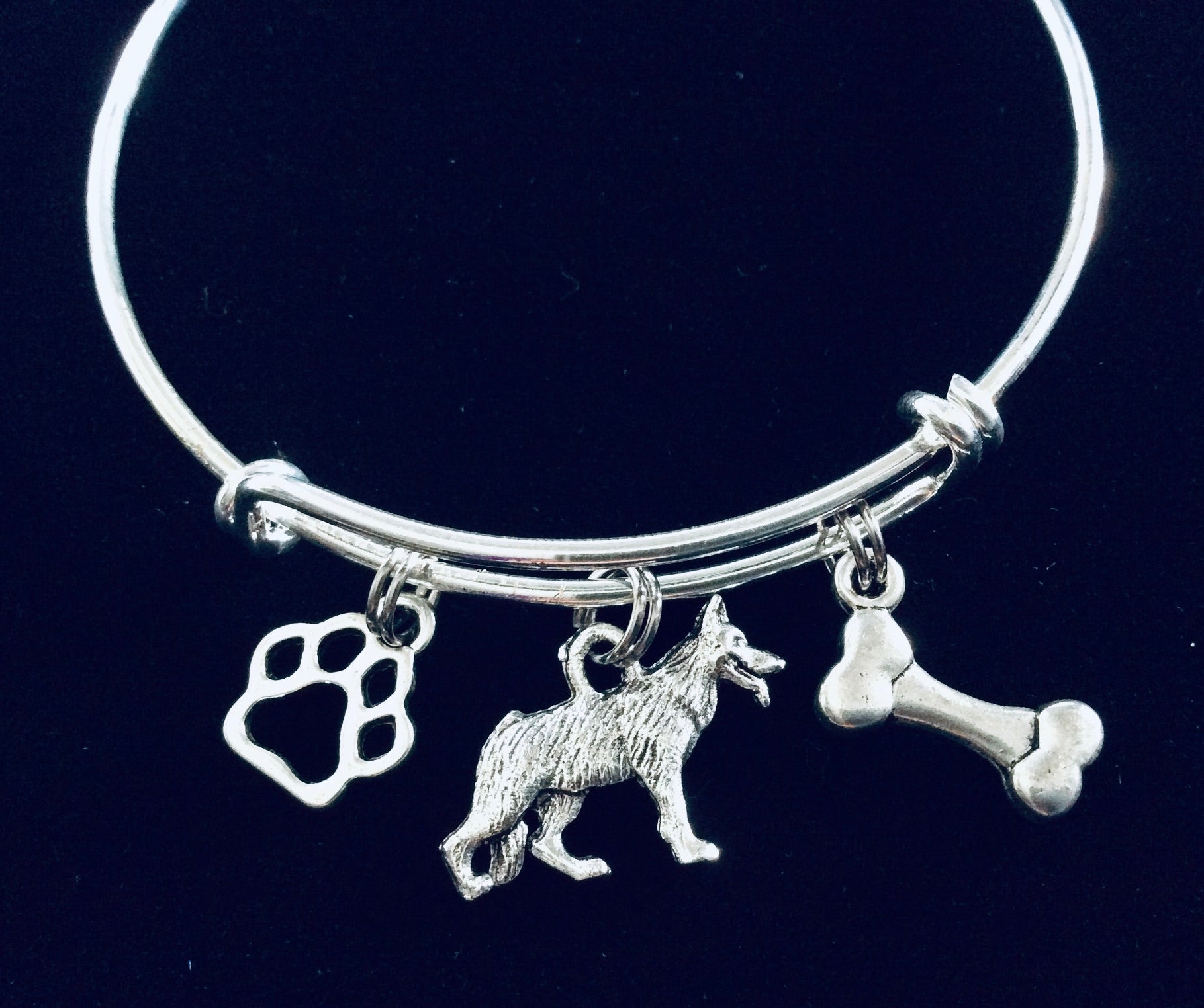 German Shepherd Charm Bracelet Dog Mom Gift for Dog Mom Jewelry 