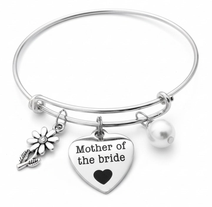 Silver bracelet with &
