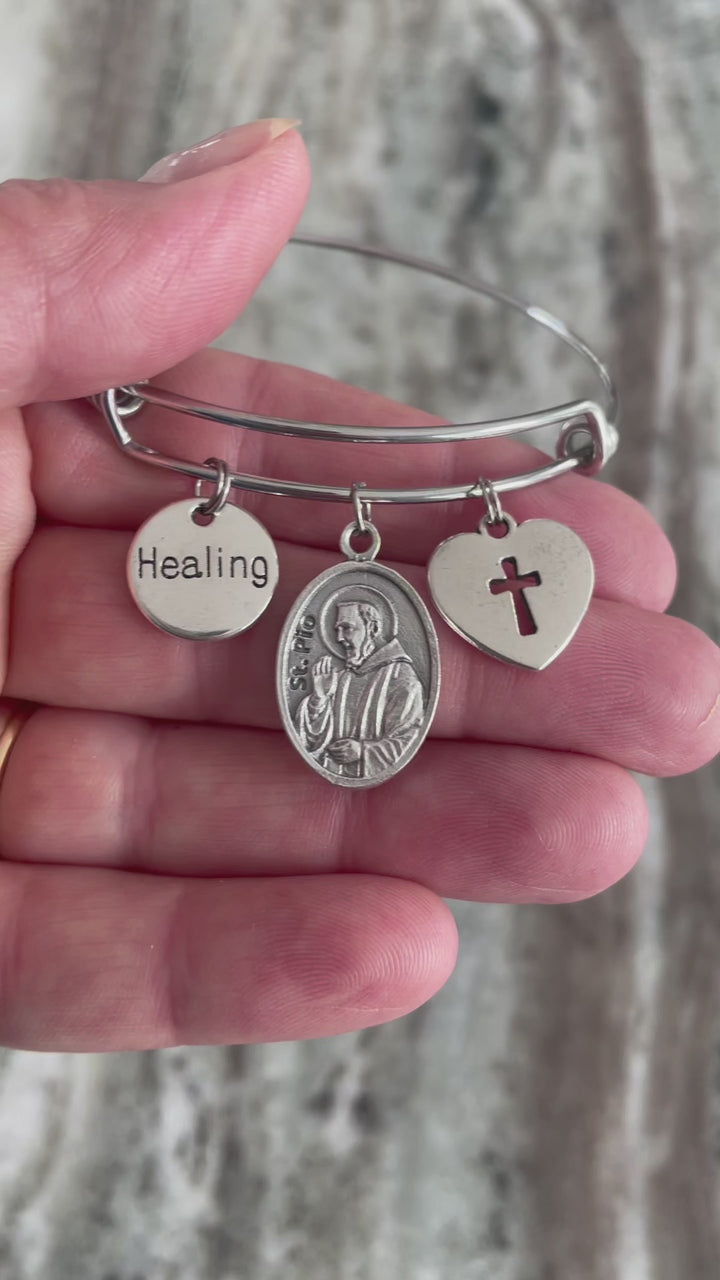 Saint Pio Charm Bracelet for healing