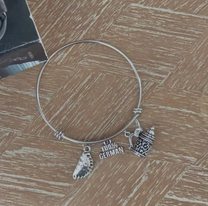 German Expandable Charm Bracelet 100% German Jewelry 