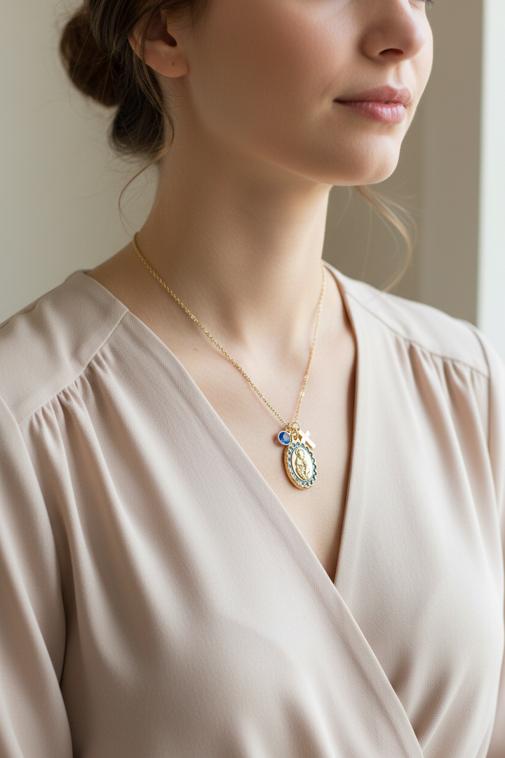 Saint Anthony Gold Medal Necklace