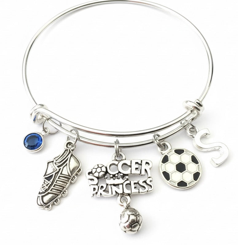 Soccer Princess Charm Bracelet 
