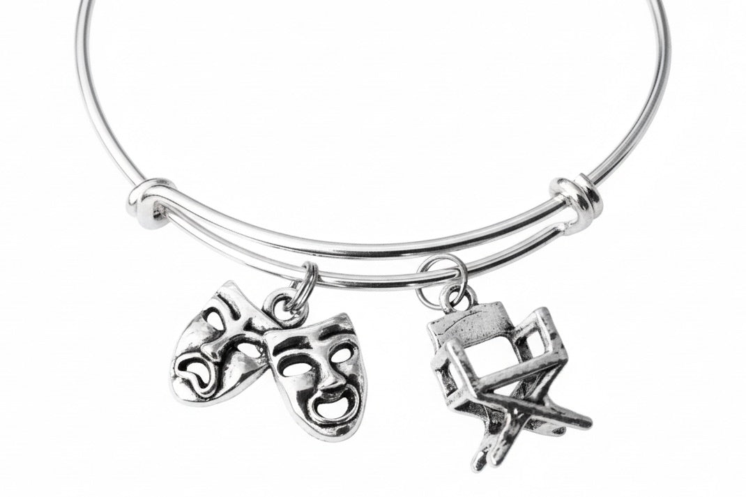 Drama Theater Bracelet Gift | Actor Director Charm Bangle | Theater Lover