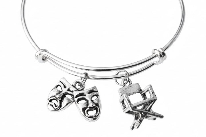 Drama Theater Bracelet Gift | Actor Director Charm Bangle | Theater Lover