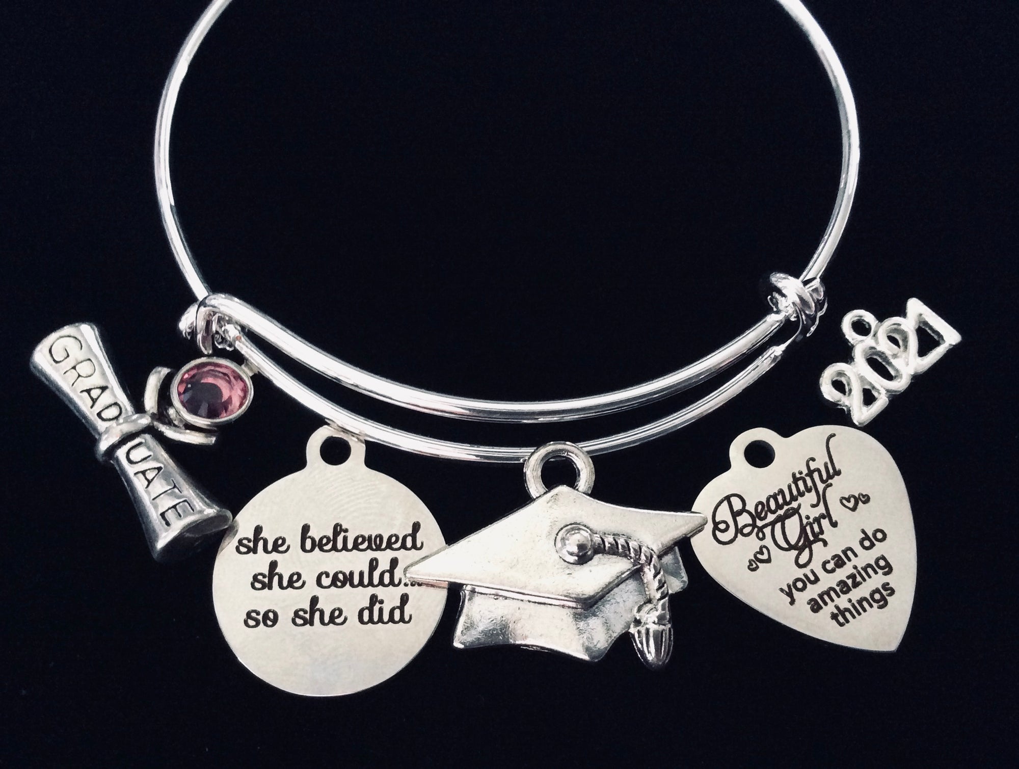 Girls Graduation Gift 2021 Graduation Charm Bracelet