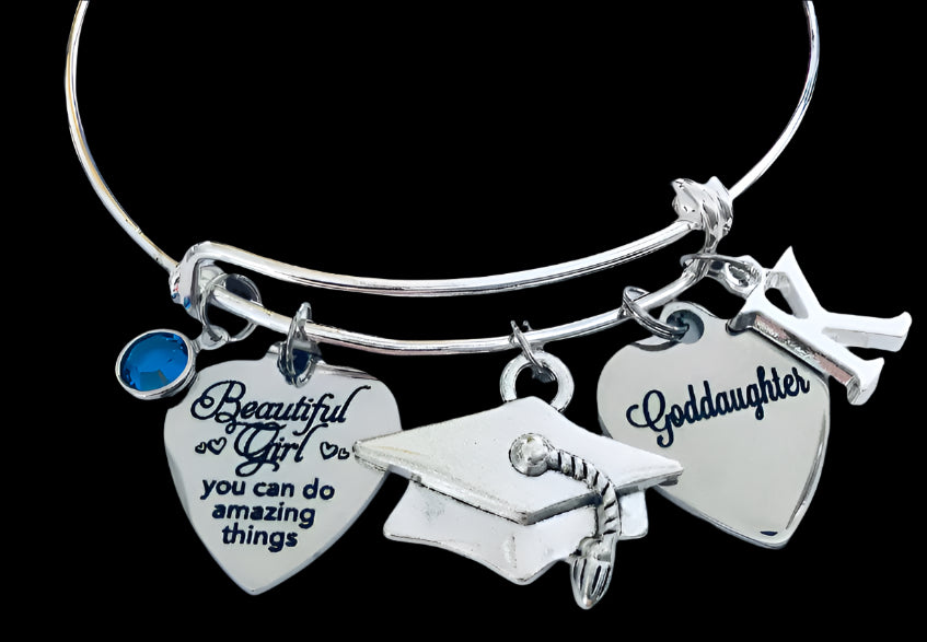 Graduation Gift for Goddaughter Charm Bracelet