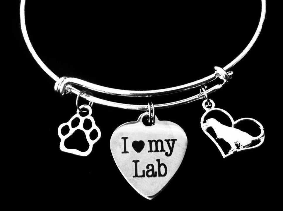 LAbrador Retriever Charm Bracelet I Love My Lab