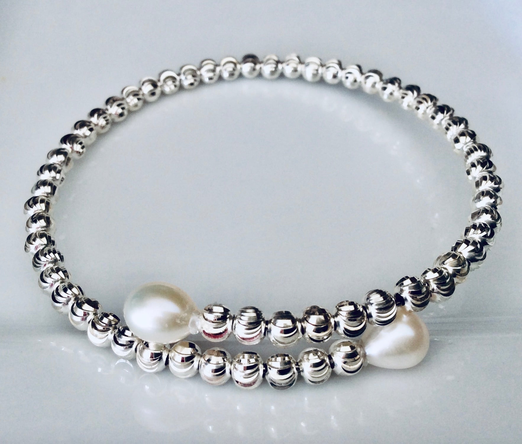 Pearl And Sterling Silver Polo Mallet Bracelet – Indigo Bee Co.
