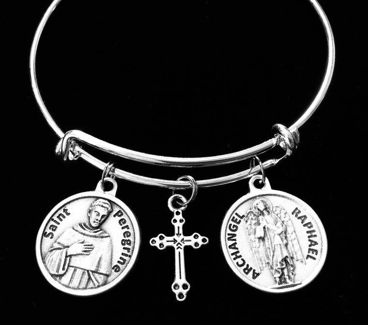 Saint Peregrine Archangel Raphael Charm Bracelet 