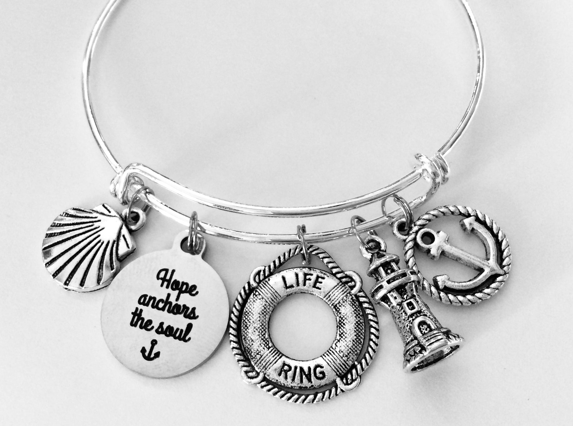 Hope Anchors the Soul Charm Bracelet 