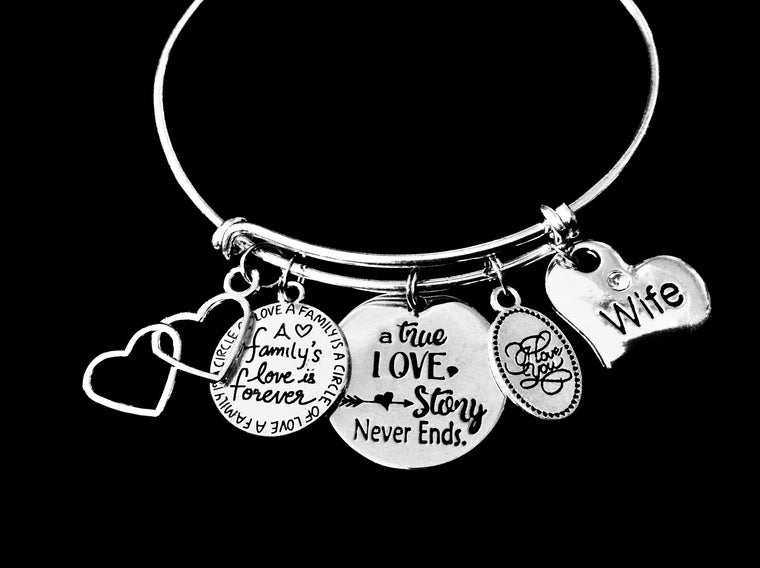 A True Love Story Never Ends Family forever gift for wife 