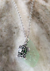 Green Turtle Seaglass Necklace