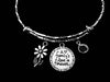A Family's Love is Forever Jewelry Adjustable Bracelet Expandable Silver Charm Twisted Bangle One Size Fits All Gift Birthstone Daisy