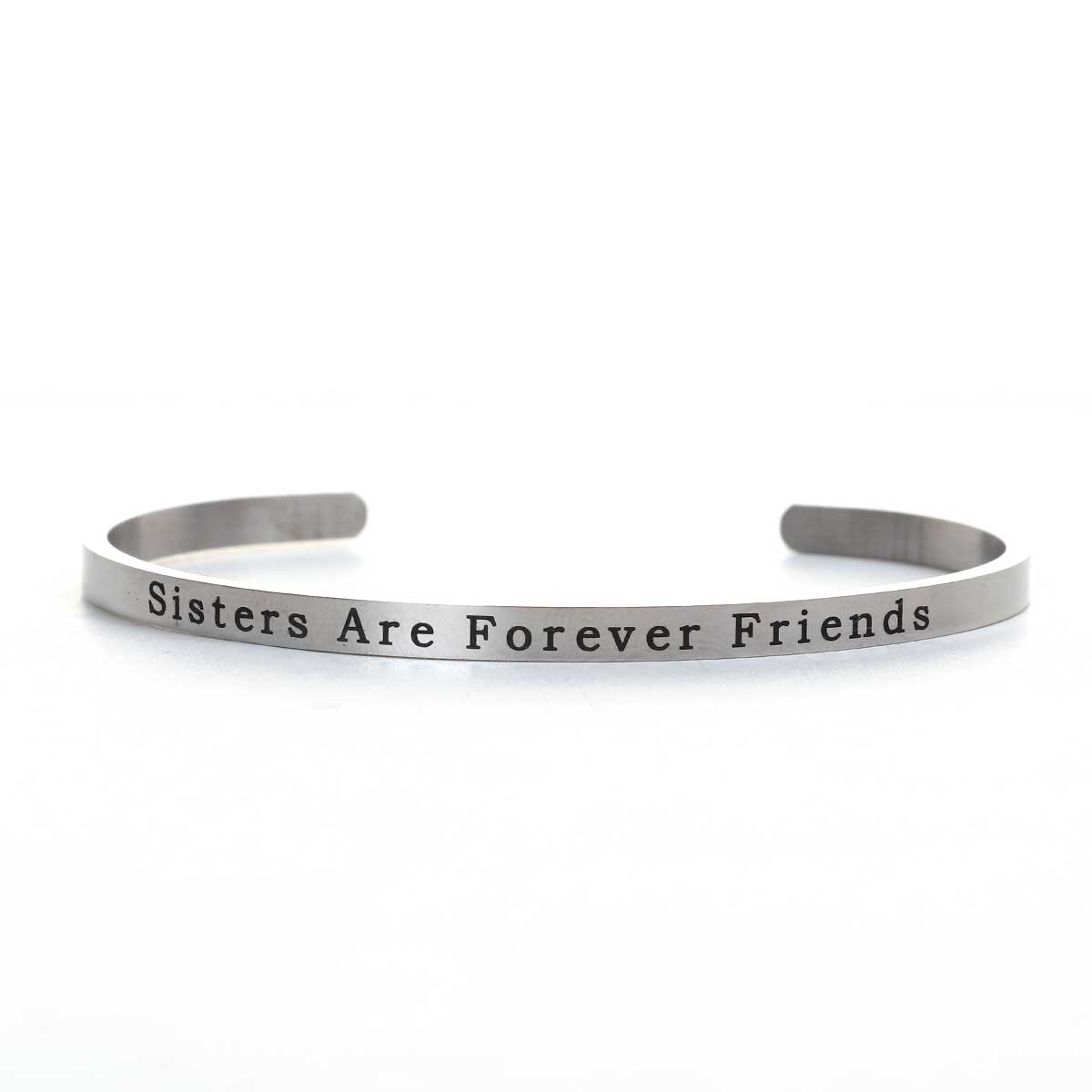 Quote Bangle Bracelet -Sterling Silver