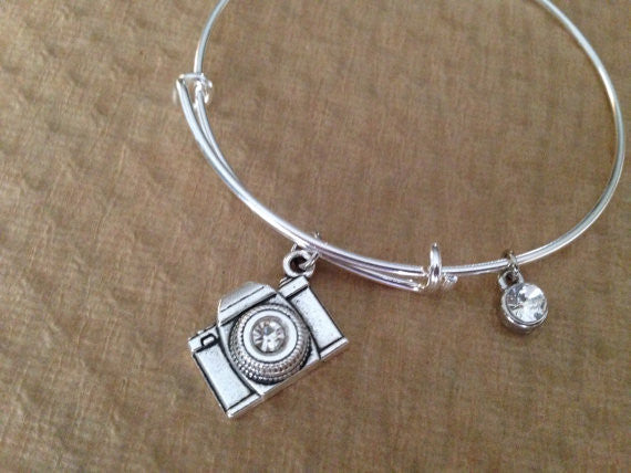 Camera Adjustable Expandable Bangle Bracelet Charm Bangle Photography