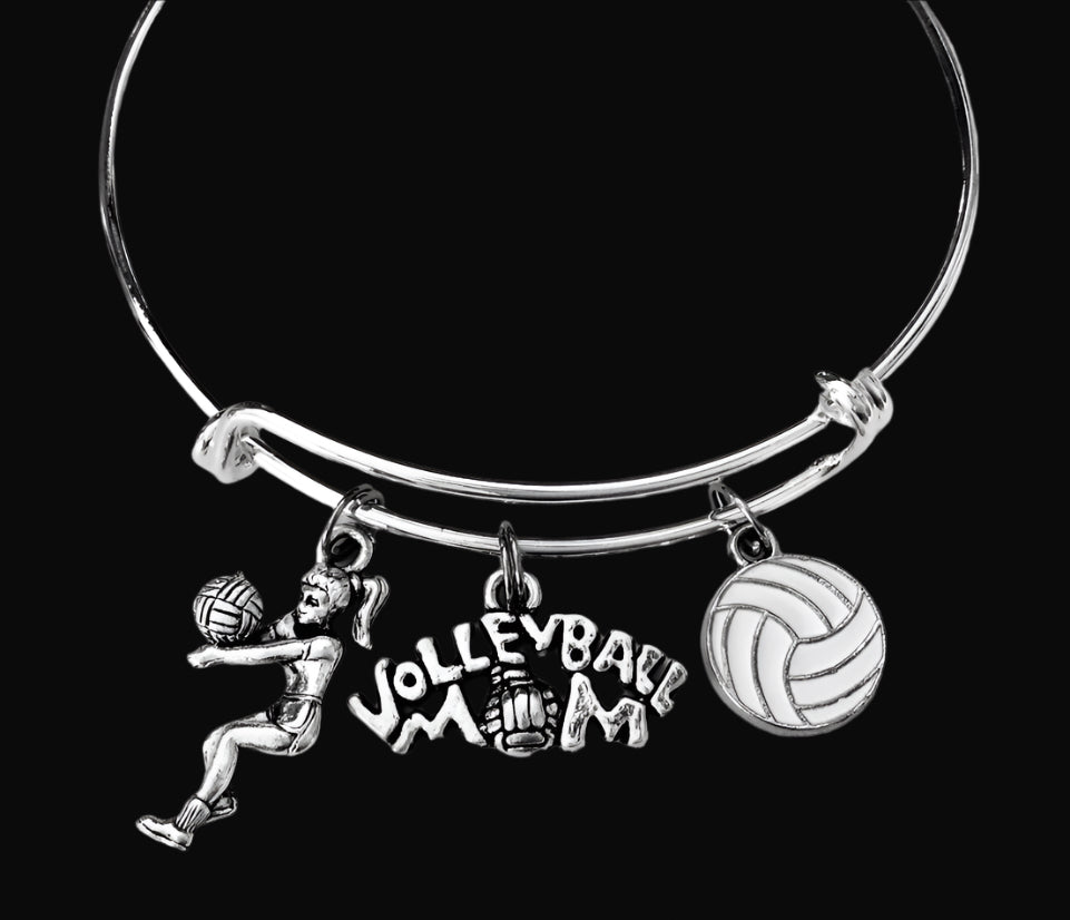Gift for Volleyball Mom Charm Bracelet