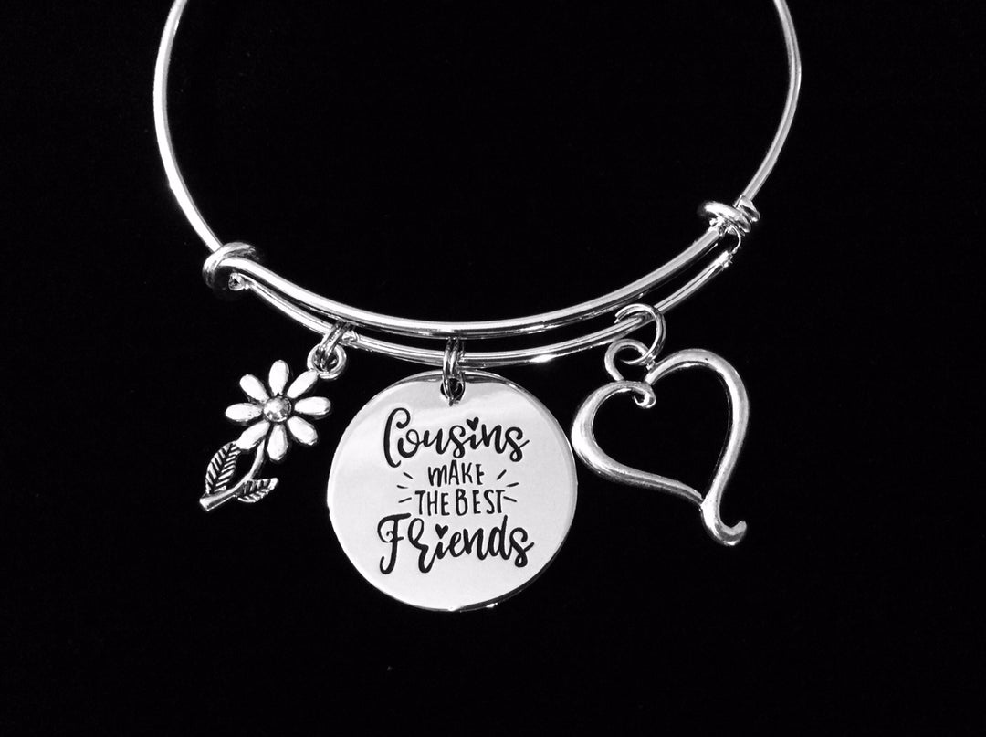 Cousins Makes the Best Friends Adjustable Bracelet Expandable Charm Bracelet Bangle Gift