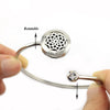Aromatherapy Jewelry Rose Essential Oil locket Diffuser Bracelet Stainless Steel Locket Flexible