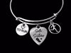 Sole Sisters Love to Run Jewelry Adjustable Charm Bracelet Runner Expandable Silver Wire Bangle One Size Fits All Gift Running Best Friend