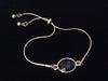 Sapphire September Birthstone Bracelet Adjustable Bolo Bracelet Stainless Steel Slider One Size Fits All Gift  Birthstone Jewelry