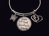 Sister of My Soul Friend of My Heart Expandable Charm Bracelet Silver Adjustable Bangle Best Friend Jewelry BFF Sis Double Heart Butterfly One Size Fits All Gift