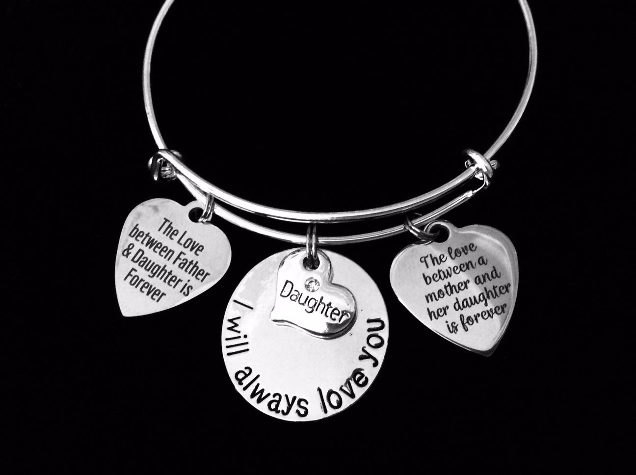 Daughter, 'Most Precious Gift' Charm Bangle Bracelet