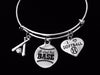 I Love Softball Charm Bracelet It's All About That Base Silver Expandable Adjustable Bangle Trendy One Size Fits All Gift Baseball Bat