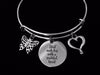 Start Each Day with a Grateful Heart Charm Bracelet Adjustable Expandable Silver Bangle One Size Fits All Gift