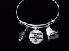 Piano Music Note Jewelry When Words Fail Music Speaks Adjustable Charm Bracelet Silver Expandable Wire Bangle Musician One Size Fits All Gift