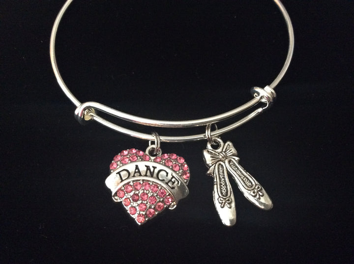 Pink Dance Expandable Charm Bracelet