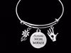 Social Worker Expandable Charm Bracelet Silver Adjustable Wire Bangle One Size Fits All Gift Helping Hand Daisy Awesome Social Worker Jewelry