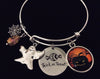 Trick or Treat Expandable Charm Bracelet Halloween Silver Adjustable Wire Bangle Stackable