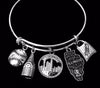 Illinois Expandable Charm Bracelet Chicago Adjustable Wire Bangle One Size Fits All Gift