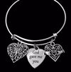 God Gave Me You Expandable Charm Bracelet Silver Adjustable Bangle One Size Fits All Gift