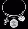 Husband Memorial Jewelry A Piece of My Heart is in Heaven Expandable Charm Bracelet Adjustable Wire Bangle One Size Fits All Memory Bereavement Gift