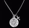 Saint Florian Silver Necklace Protect Me Firefighter Catholic Medal Trendy Inspirational Saint Necklace for Men