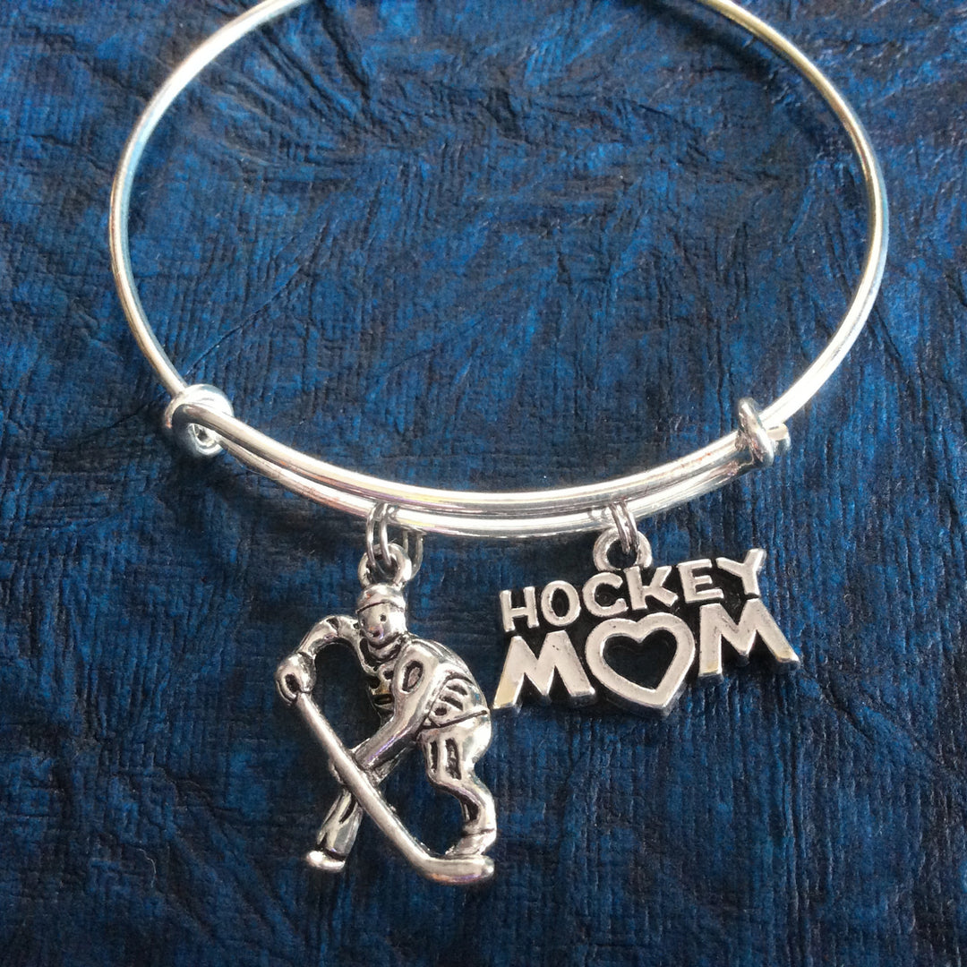Hockey Mom Expandable Adjustable Twisted Wire Bangle